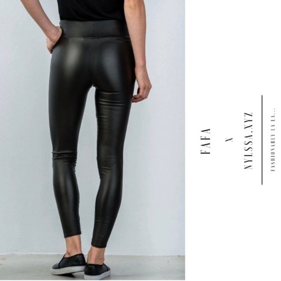 River Island Black Matte Coated Legging - Picture 3 of 14